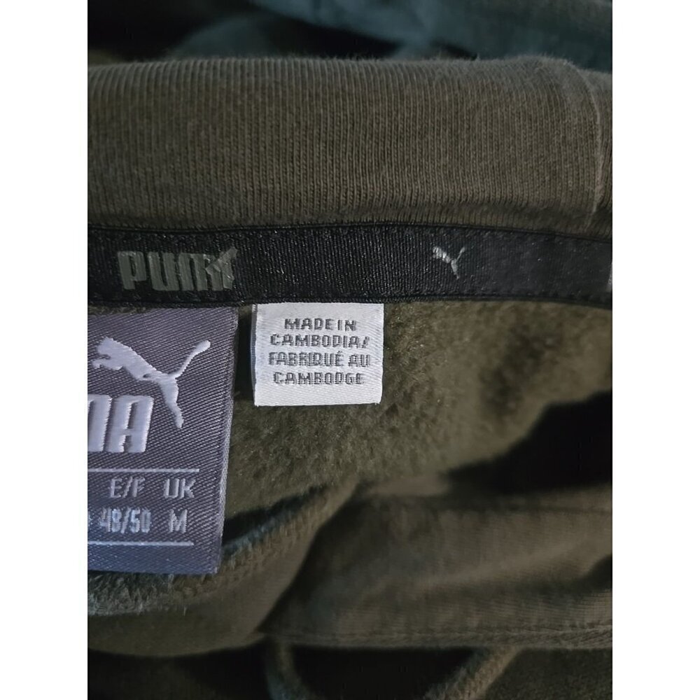 Puma Sweater Men's Green Casual Pullover Hoodie Sweatshirt size M - Picture 7 of 9